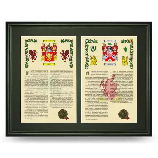 Double Armorial History Framed-Black
