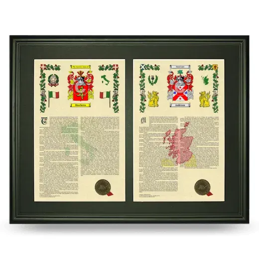 Double Armorial History Framed-Black