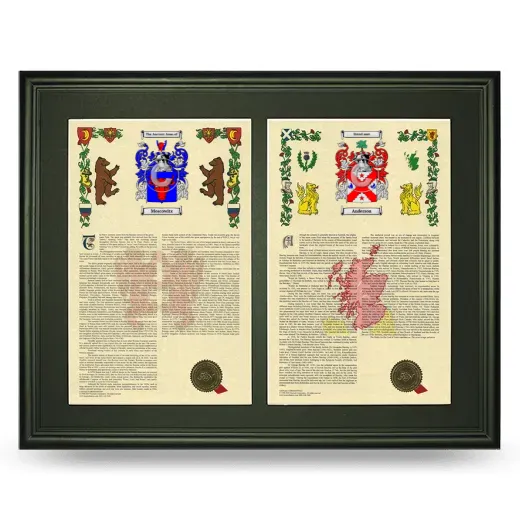 Double Armorial History Framed-Black