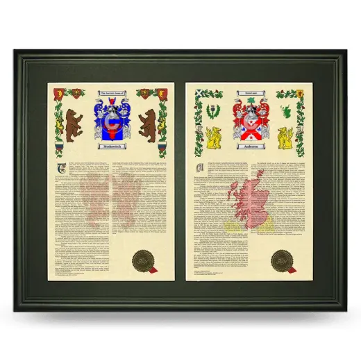 Double Armorial History Framed-Black