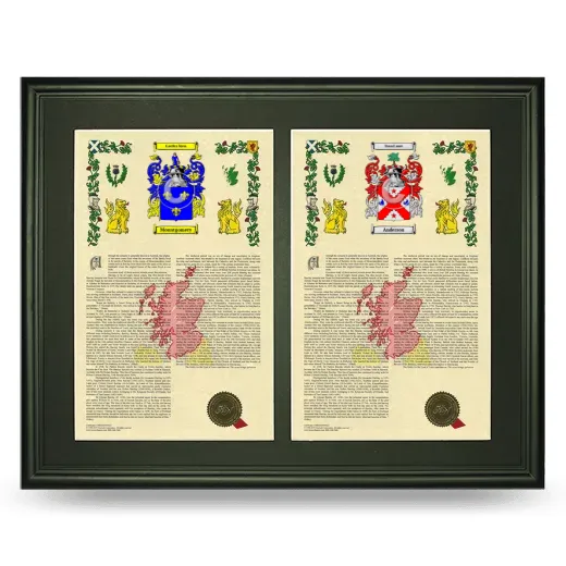 Double Armorial History Framed-Black
