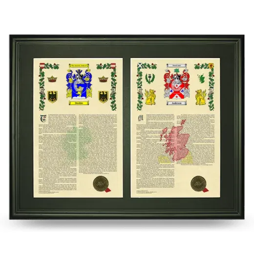 Double Armorial History Framed-Black