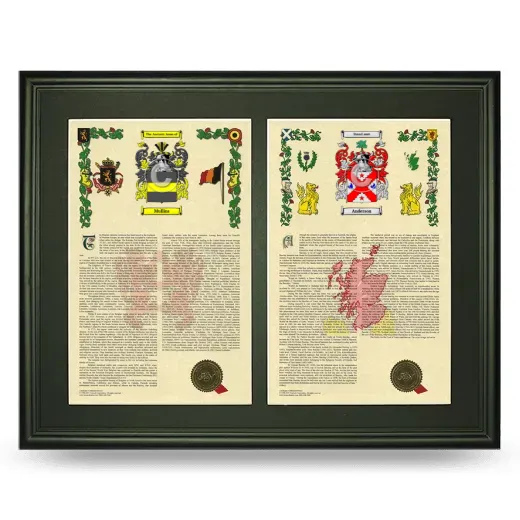 Double Armorial History Framed-Black
