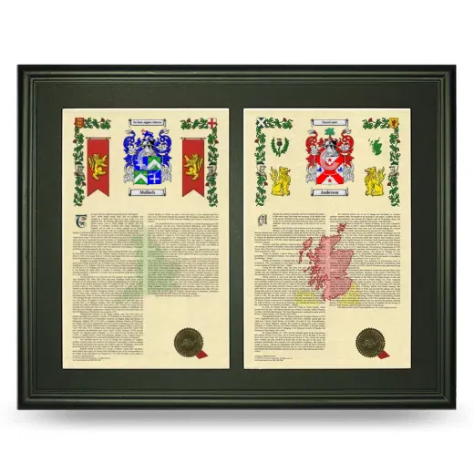 Double Armorial History Framed-Black