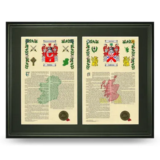 Double Armorial History Framed-Black