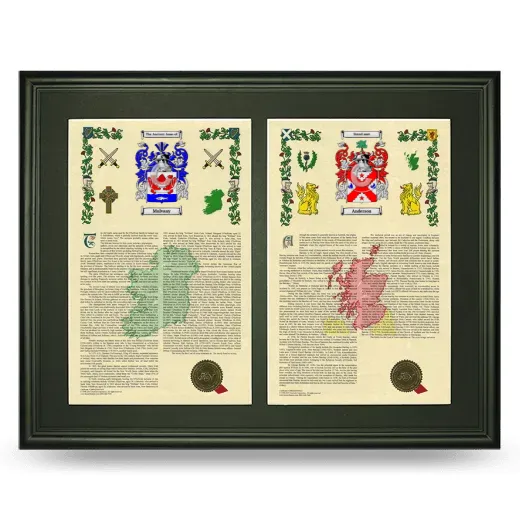 Double Armorial History Framed-Black