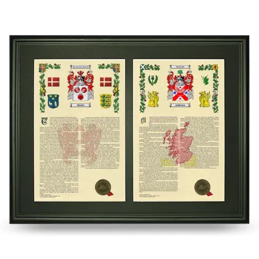 Double Armorial History Framed-Black