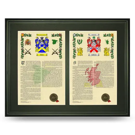 Double Armorial History Framed-Black