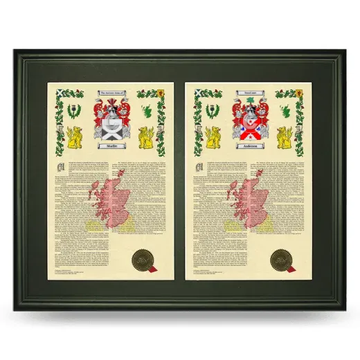 Double Armorial History Framed-Black
