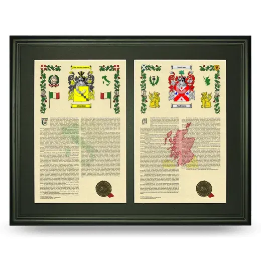 Double Armorial History Framed-Black
