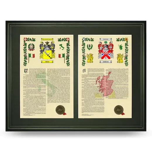 Double Armorial History Framed-Black