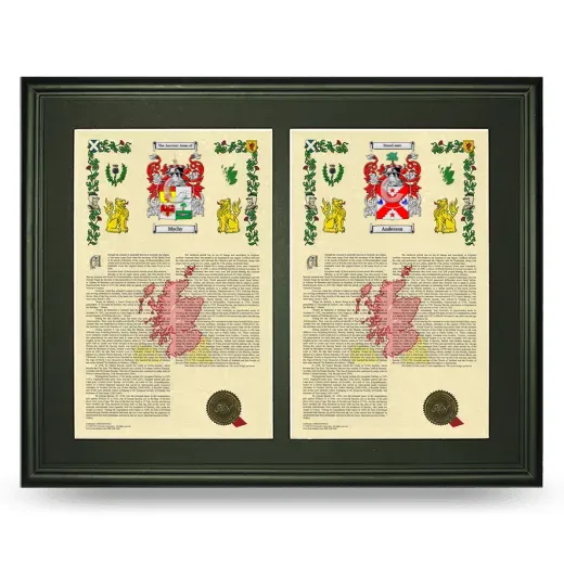 Double Armorial History Framed-Black