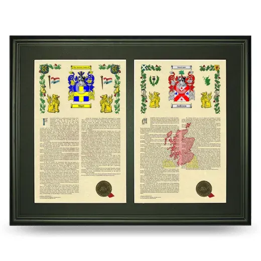 Double Armorial History Framed-Black