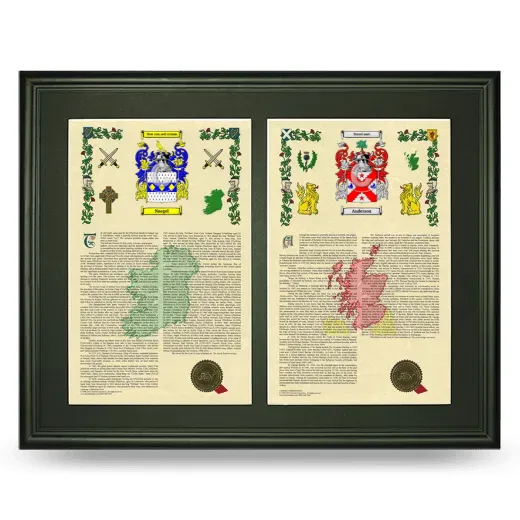 Double Armorial History Framed-Black