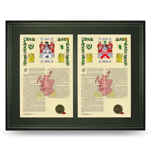 Double Armorial History Framed-Black