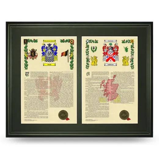 Double Armorial History Framed-Black
