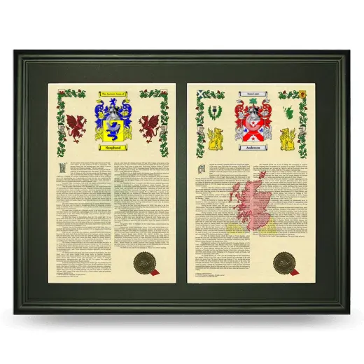 Double Armorial History Framed-Black
