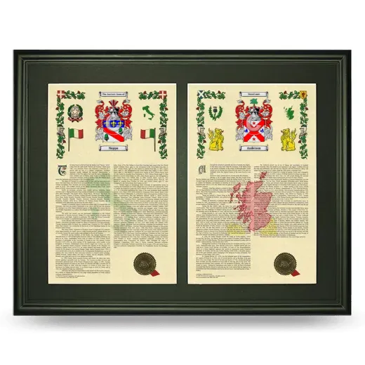 Double Armorial History Framed-Black