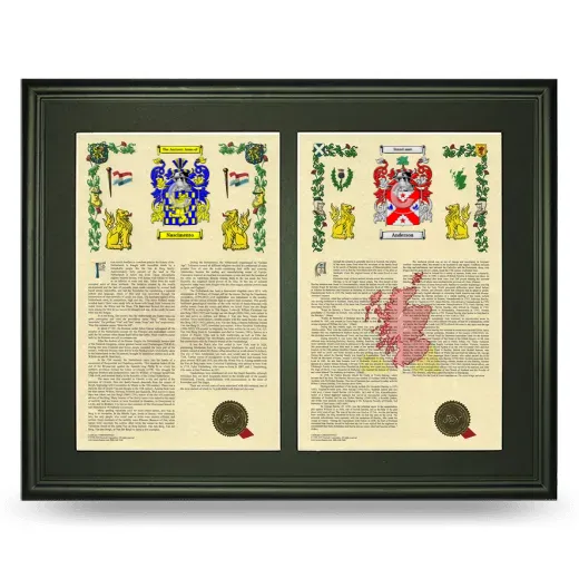 Double Armorial History Framed-Black