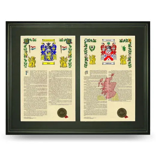 Double Armorial History Framed-Black