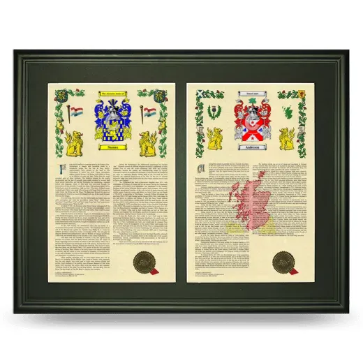 Double Armorial History Framed-Black