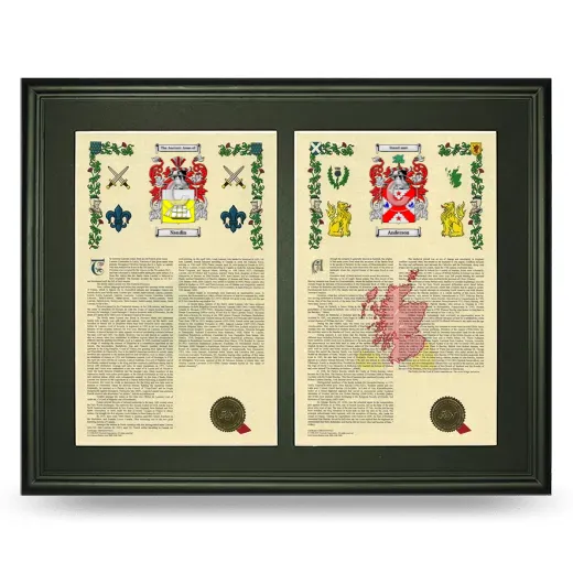 Double Armorial History Framed-Black