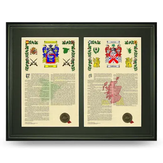 Double Armorial History Framed-Black