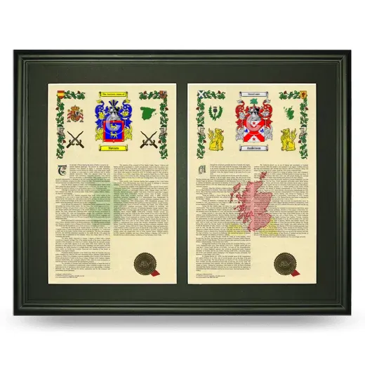Double Armorial History Framed-Black