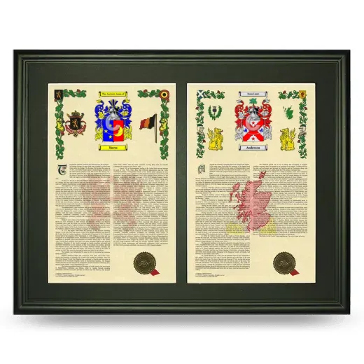 Double Armorial History Framed-Black