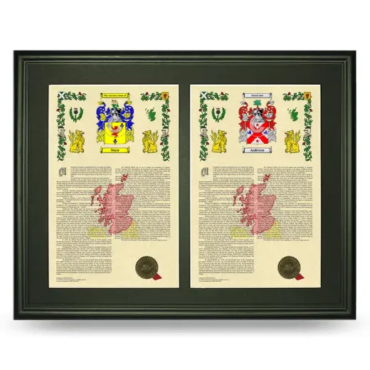 Double Armorial History Framed-Black