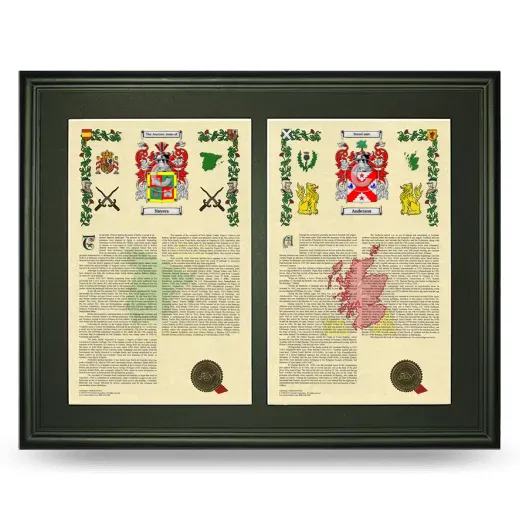 Double Armorial History Framed-Black