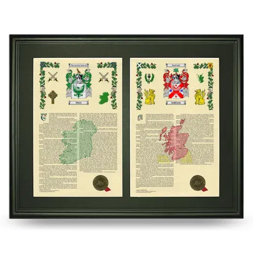 Double Armorial History Framed-Black