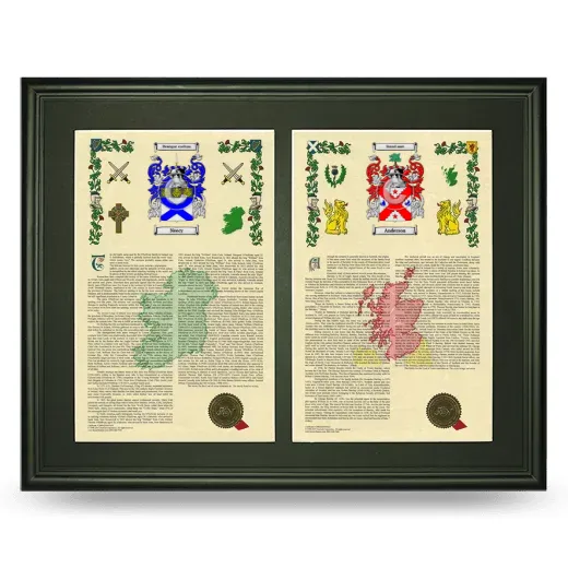 Double Armorial History Framed-Black