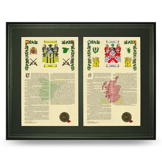 Double Armorial History Framed-Black