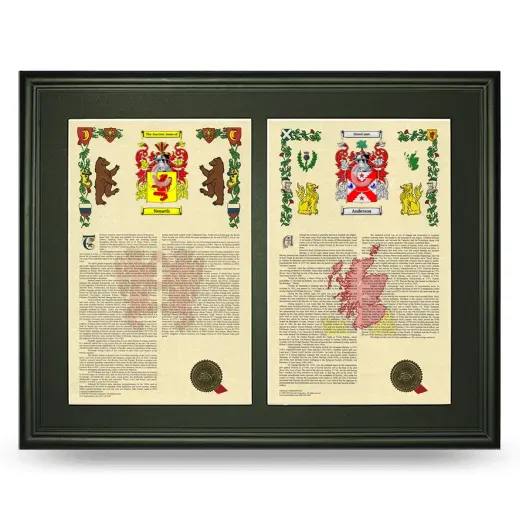 Double Armorial History Framed-Black