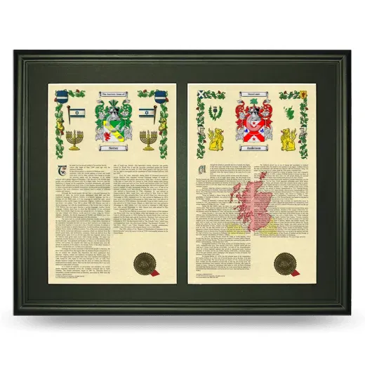 Double Armorial History Framed-Black