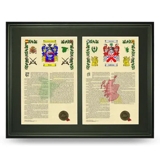 Double Armorial History Framed-Black