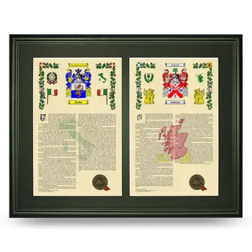 Double Armorial History Framed-Black