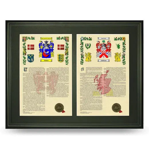 Double Armorial History Framed-Black