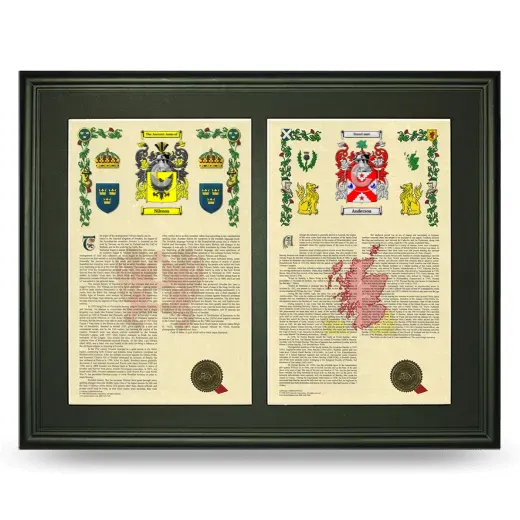 Double Armorial History Framed-Black