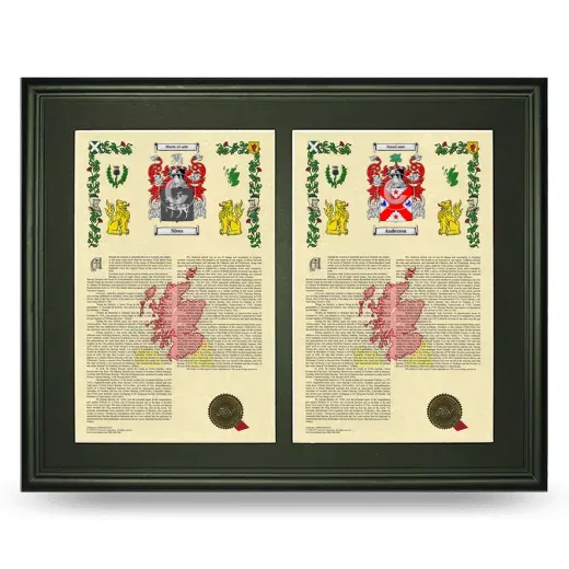 Double Armorial History Framed-Black