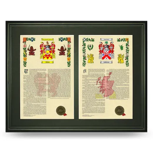 Double Armorial History Framed-Black