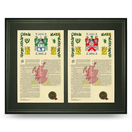 Double Armorial History Framed-Black