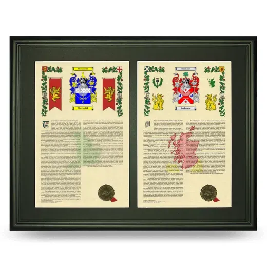 Double Armorial History Framed-Black