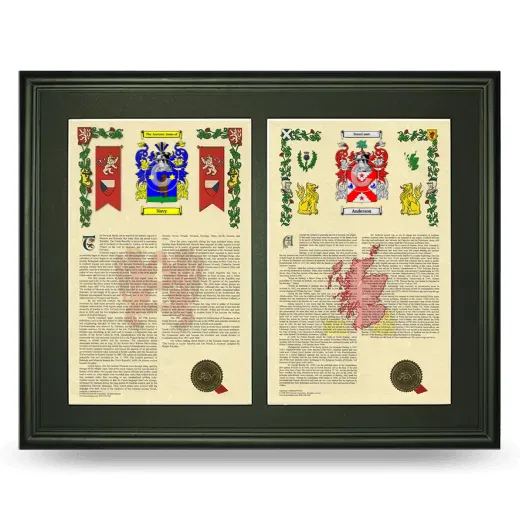 Double Armorial History Framed-Black