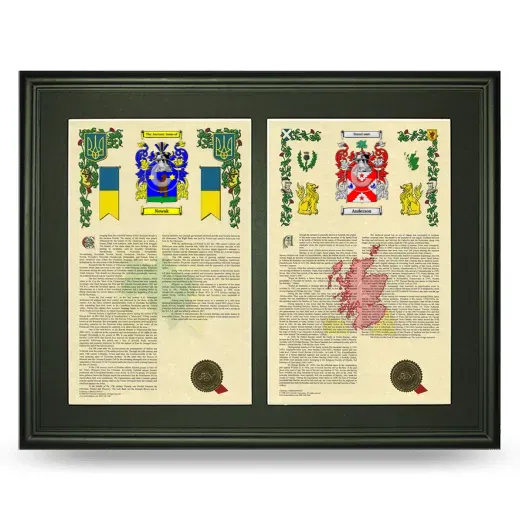 Double Armorial History Framed-Black