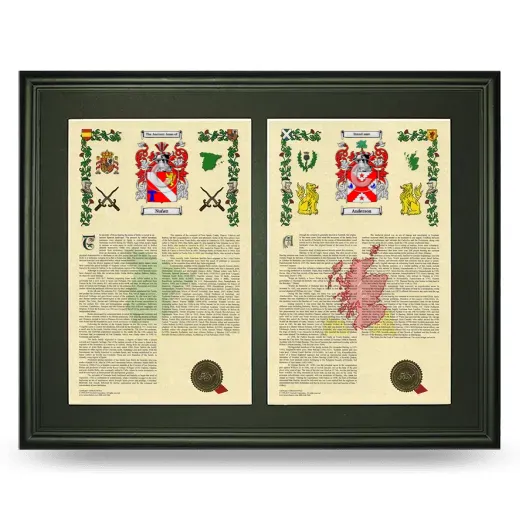 Double Armorial History Framed-Black