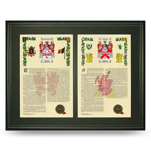 Double Armorial History Framed-Black