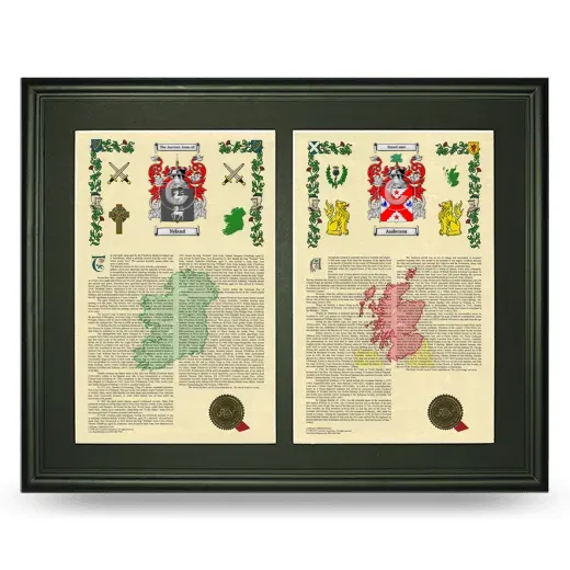 Double Armorial History Framed-Black