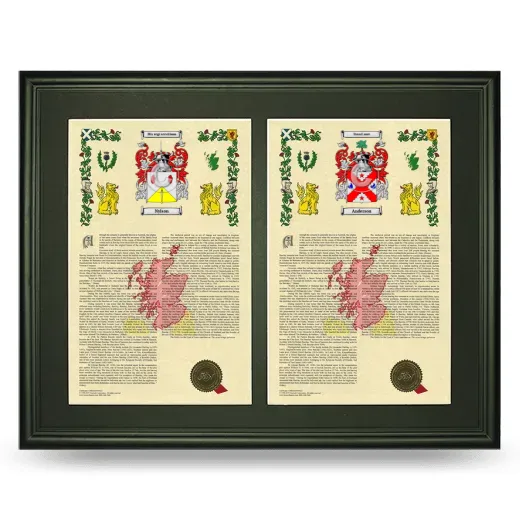 Double Armorial History Framed-Black